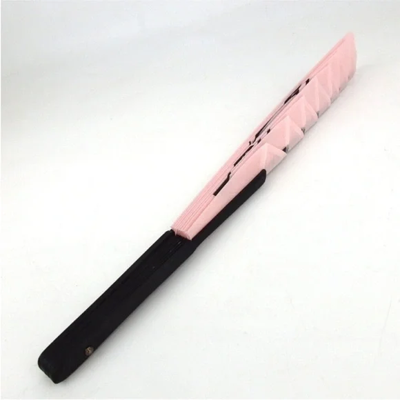 Dior Sensu Pink Folding Fan with Christian Dior in Pink and Black - Picture 5 of 7